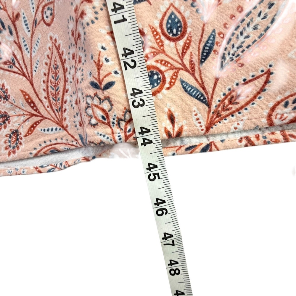 Garnet Hill Organic Cotton Flannel Night Gown XL Paisley Floral Sleepwear NEW - Picture 11 of 16
